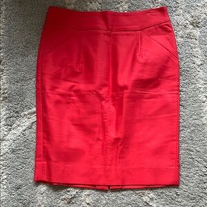 J. Crew Vibrant Red Pencil Skirt